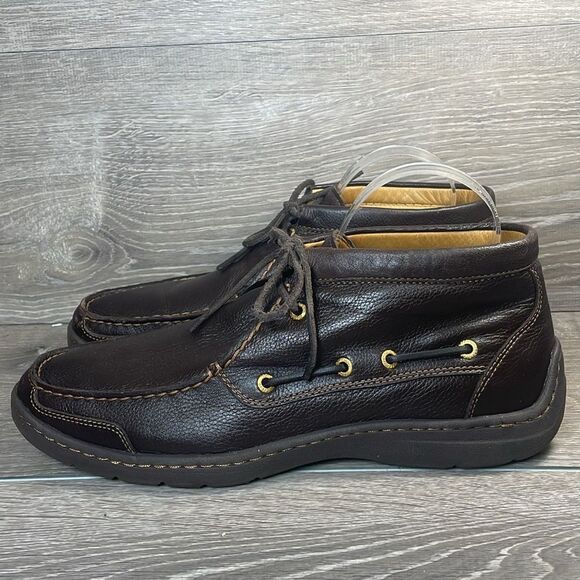 Sperry Top Sider Gold Cup Men’s Sz 11.5M Soft Dark Brown Leather Lace Up Chukka - Picture 3 of 11
